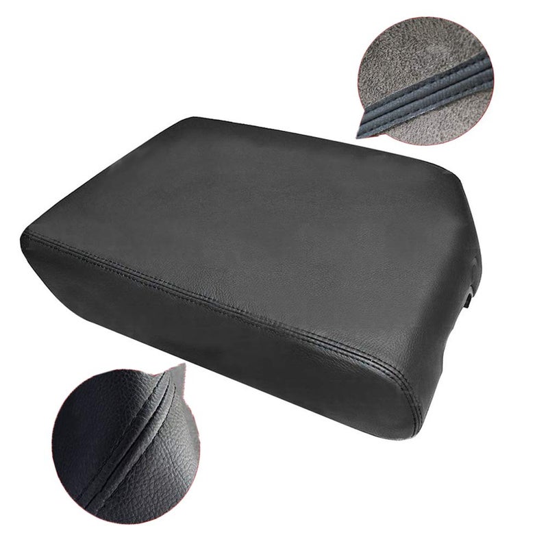 DSkoiph Center Console Lid Armrest Cover Leather Fit for Toyota Tundra 2007-2011 2012-2013 Bucket Seat Black Leather Part Only - Image 2